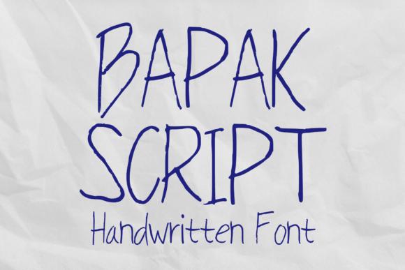 Bapak Script: A Handwritten Font for Authentic Design