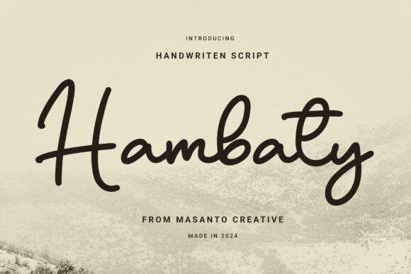 Bring Warmth to Your Projects with Hambaty Script